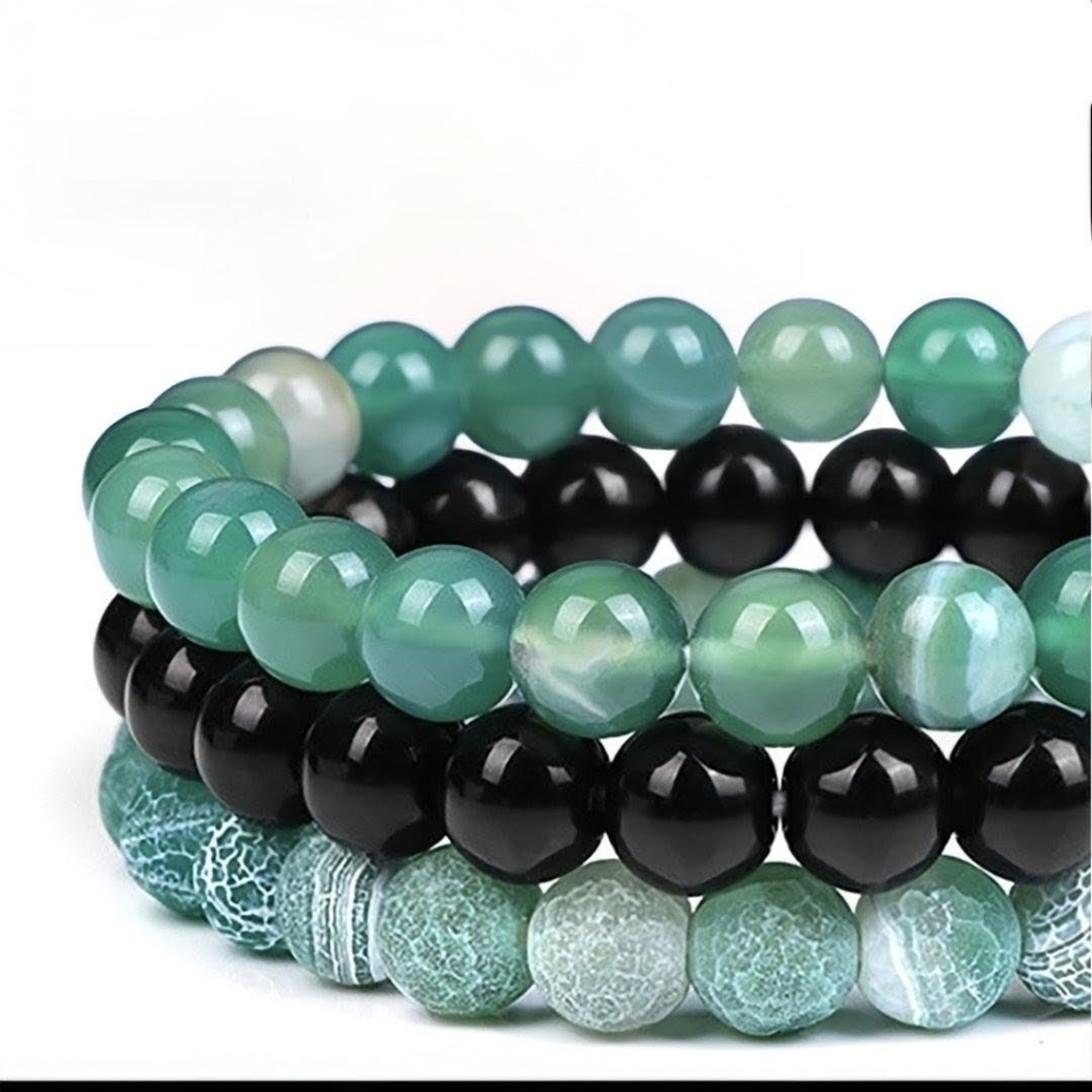 Stone Bracelets Semi-precious Gemstone Chakra Balancing Reiki Bracelet Set - Picture 6 of 10